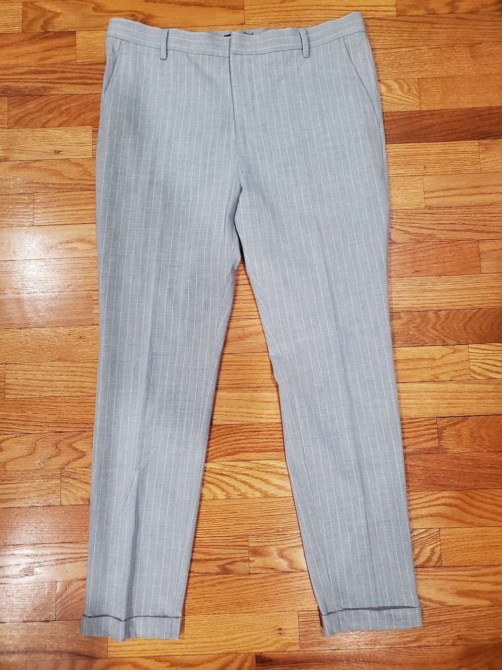 H&M Light Gray Pinstripe Men's Dress Pants
